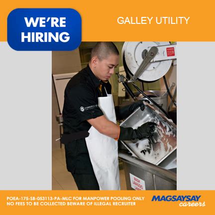 magsaysay job hiring|NOW HIRING: Galley Utility Trainee .
